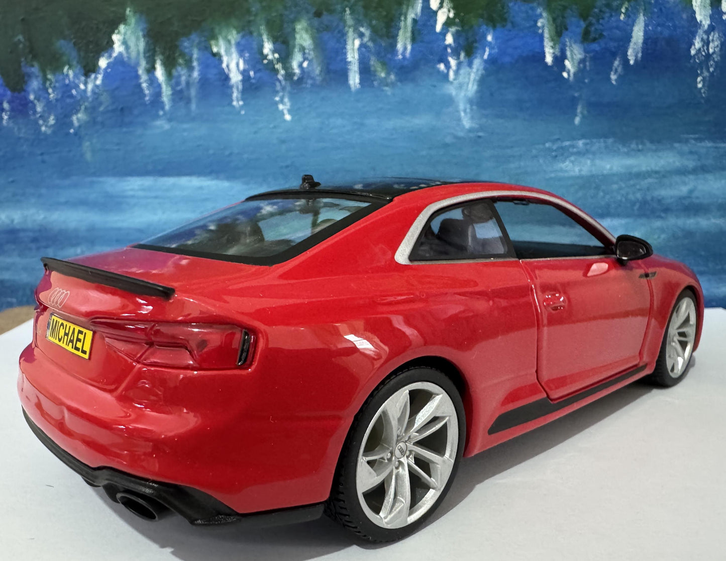 Personalized Audi RS 5 Coupe Toy Car 1:24 | Opening Doors | Gift for Dad, mom, girl or Boy | Boxed Collectible Model, High Detailed.
