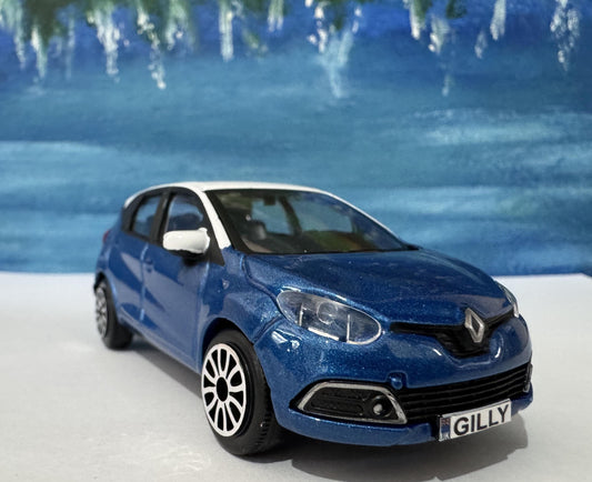 Renault CAPTUR Toy Car PERSONALISED PLATES Model boy girl dad mom uncle grandad brother Birthday Christmas gift present Boxed 1:43 scale