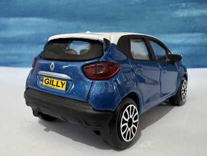 Renault CAPTUR Toy Car PERSONALISED PLATES Model boy girl dad mom uncle grandad brother Birthday Christmas gift present Boxed 1:43 scale