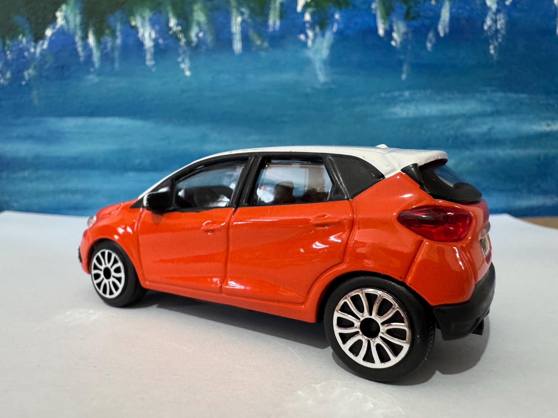 Personalised Renault CAPTUR Toy Car 1:43 Scale - Custom Name Plate - Gift for Boy, Girl, Dad, Mom, Birthday, Christmas Orange Boxed.