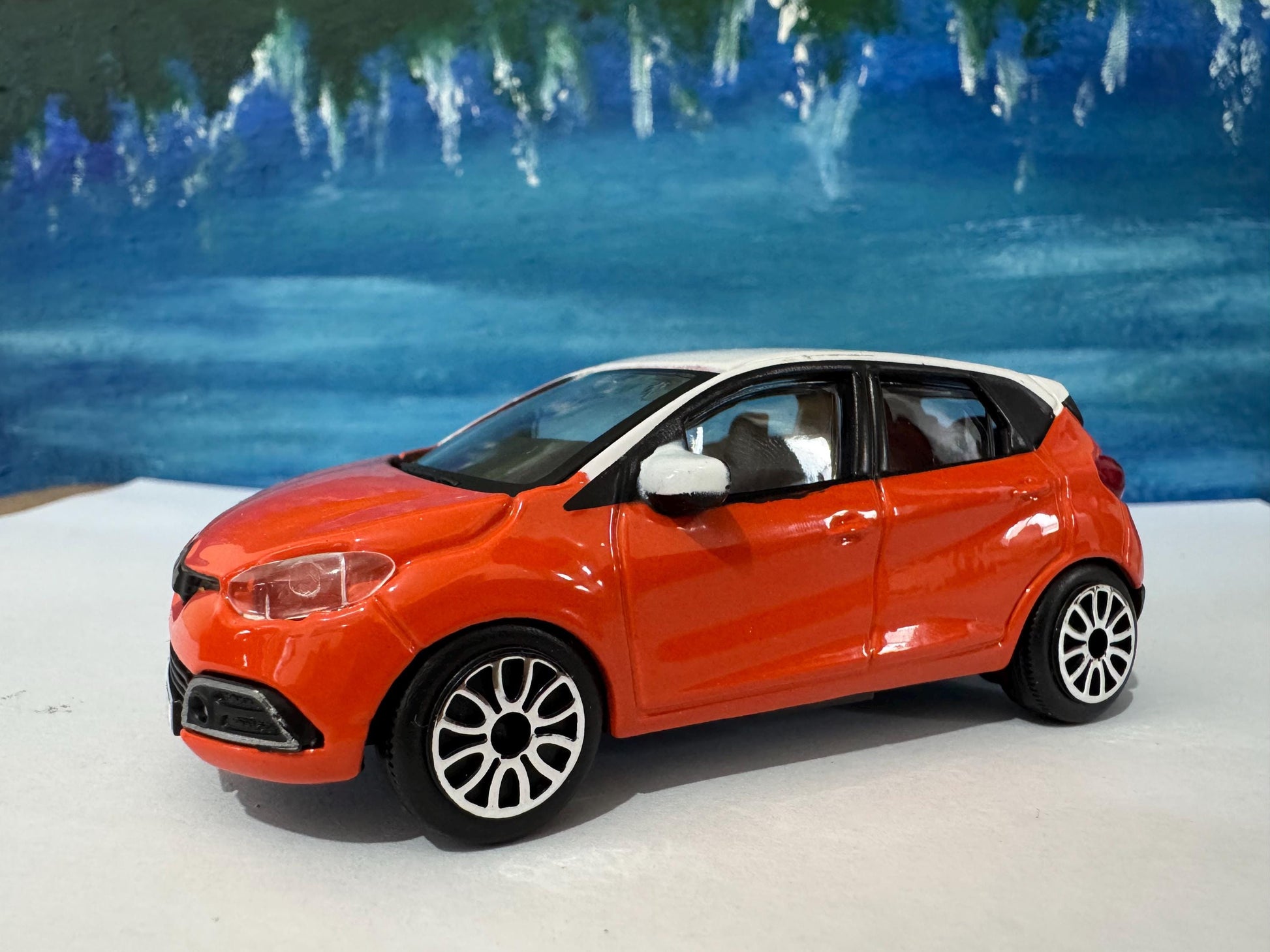 Personalised Renault CAPTUR Toy Car 1:43 Scale - Custom Name Plate - Gift for Boy, Girl, Dad, Mom, Birthday, Christmas Orange Boxed.