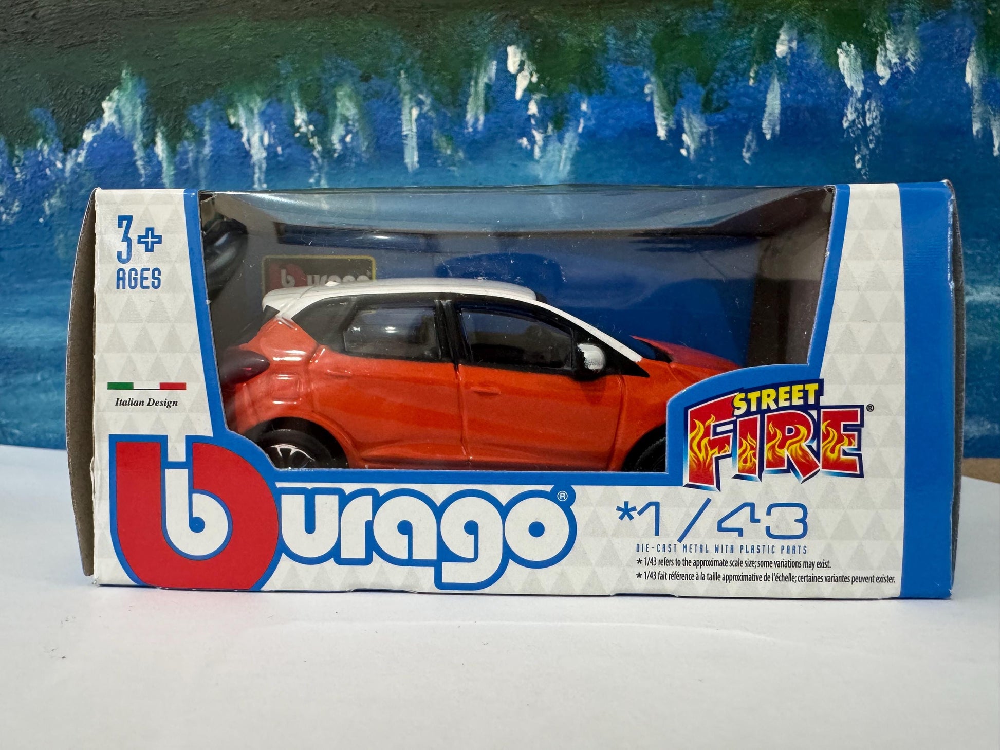 Personalised Renault CAPTUR Toy Car 1:43 Scale - Custom Name Plate - Gift for Boy, Girl, Dad, Mom, Birthday, Christmas Orange Boxed.
