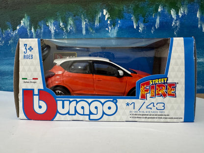 Personalised Renault CAPTUR Toy Car 1:43 Scale - Custom Name Plate - Gift for Boy, Girl, Dad, Mom, Birthday, Christmas Orange Boxed.