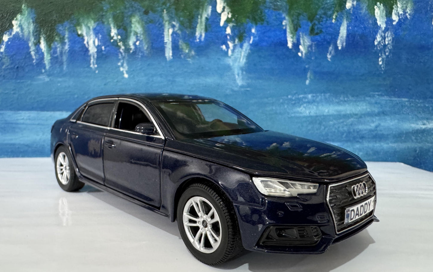 Personalized Audi A4 Toy Car 1:32, Light and Sound | Opening Doors, Hood & Trunk | Gift for Dad, mom, girl or Boy | Boxed Collectible Model