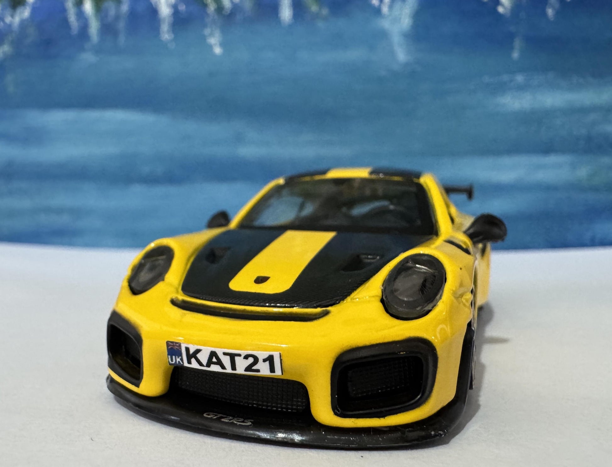 Special Edition Porsche GT2 RS Model Car ANY NAME boy girl husband wife uncle cousin, nephew, niece brother wedding gift cake toppers Boxed