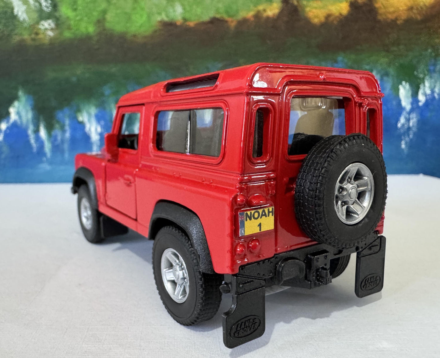 PERSONALISED PLATES Welly licensed Land rover Defender 90 Car Model boy girl dad mom uncle grandad brother birthday Easter gift Sleeves