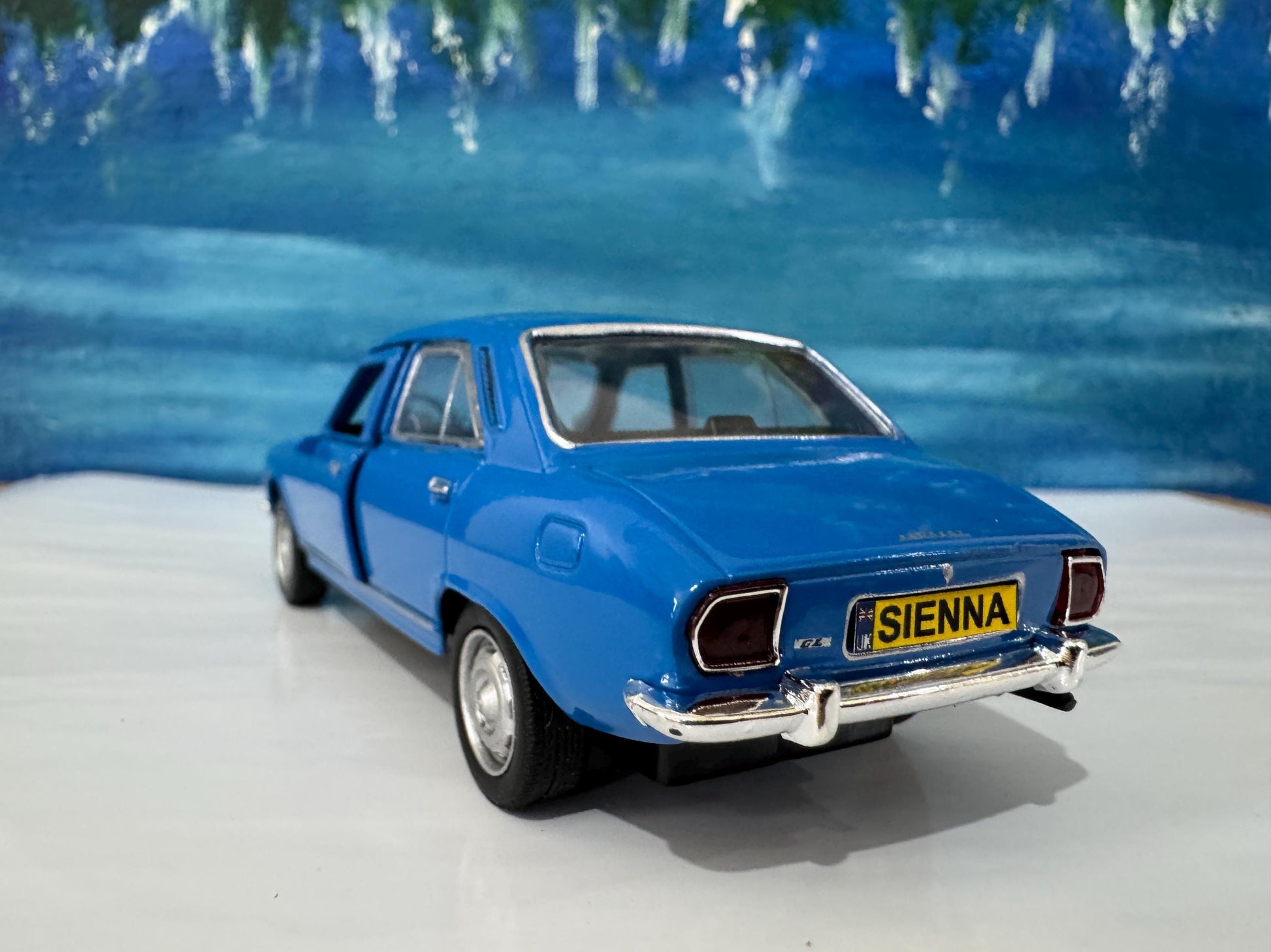 Personalized Name Plate 1975 Peugeot 504 Diecast Car | Vintage Collectible Gift for Dad Mom Uncle | Custom Classic Car Model Boxed