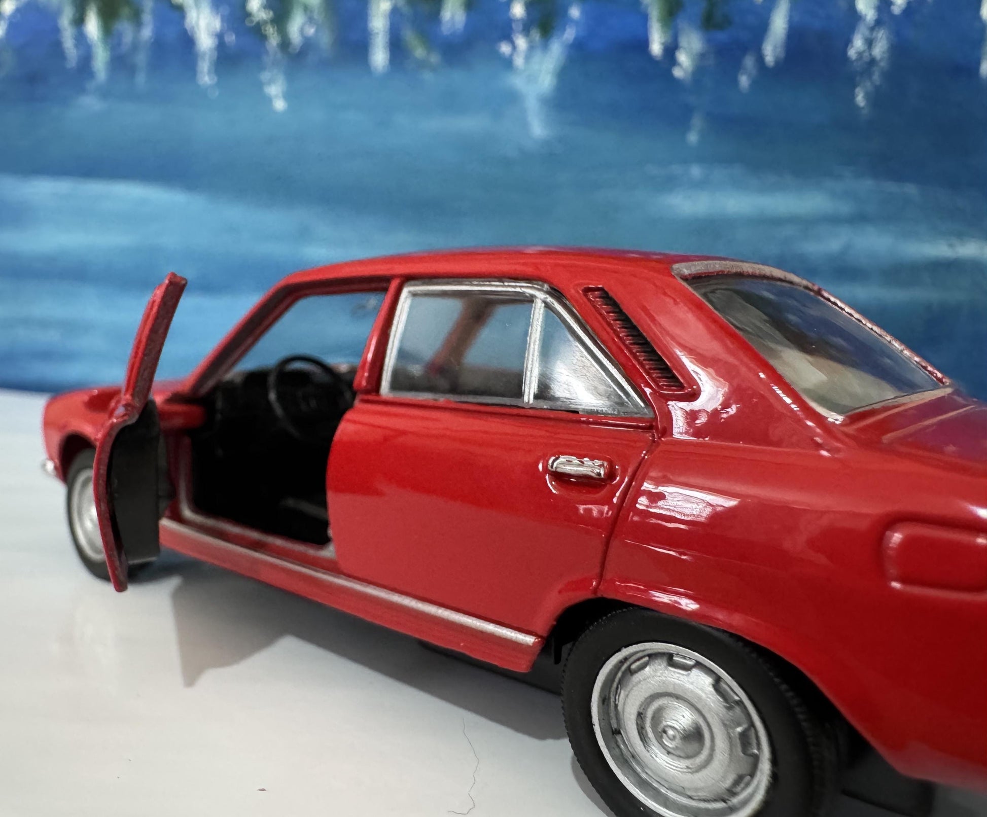 Custom 1975 Peugeot 504 Diecast Car with Personalized Name Plate | Vintage Classic Model Gift for Dad Mom Uncle | Boxed Collectible