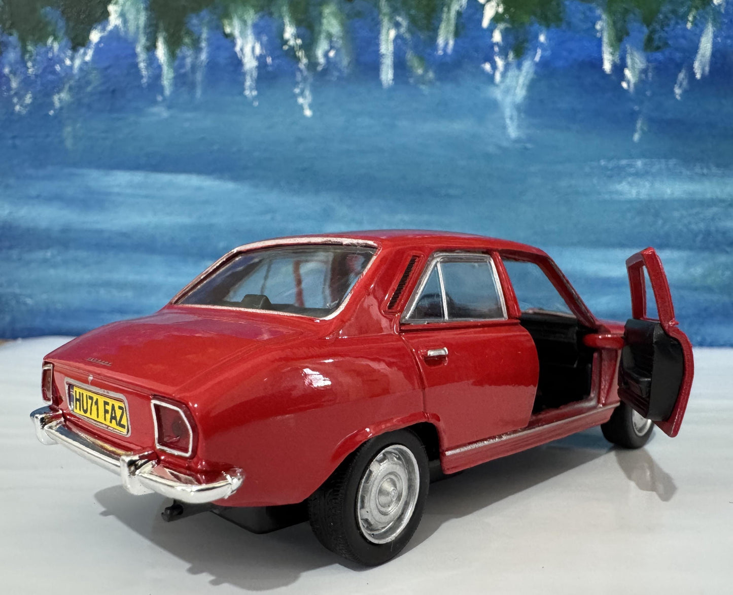 Custom 1975 Peugeot 504 Diecast Car with Personalized Name Plate | Vintage Classic Model Gift for Dad Mom Uncle | Boxed Collectible