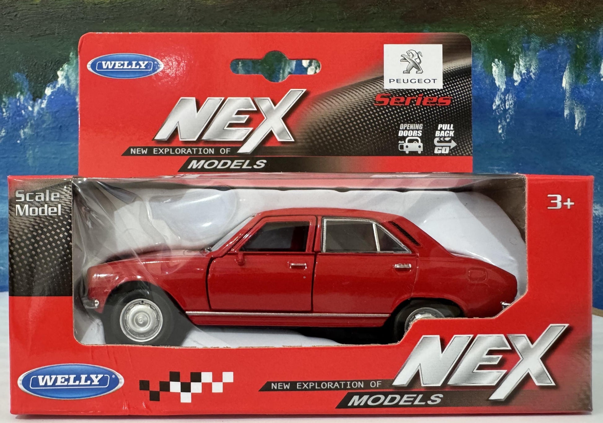 Custom 1975 Peugeot 504 Diecast Car with Personalized Name Plate | Vintage Classic Model Gift for Dad Mom Uncle | Boxed Collectible