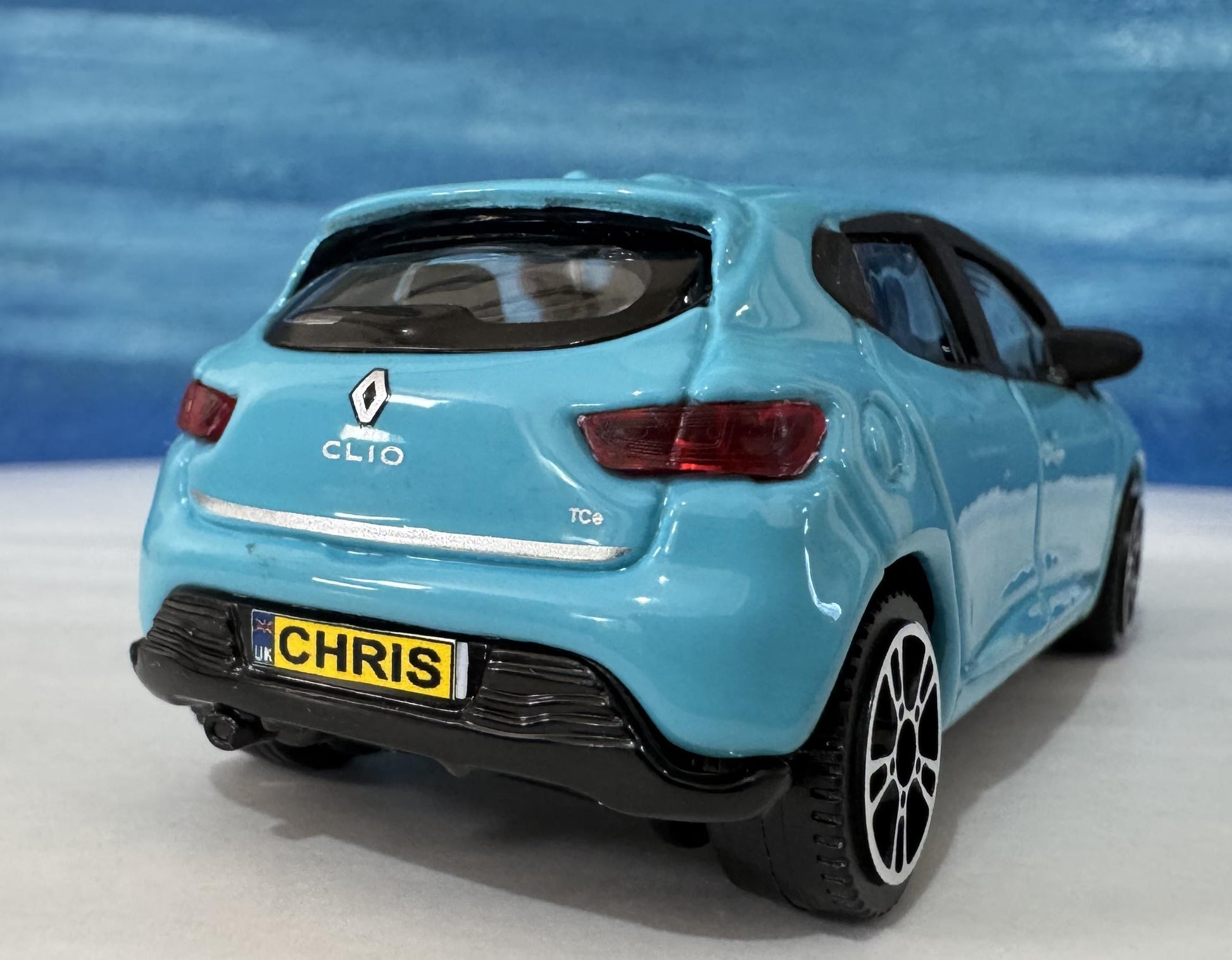 Renault Clio Toy Car 1:43 Scale, Personalized Plates – Gift for Boy Girl Dad Mom Uncle Grandad Brother – Birthday or Christmas Present Boxed