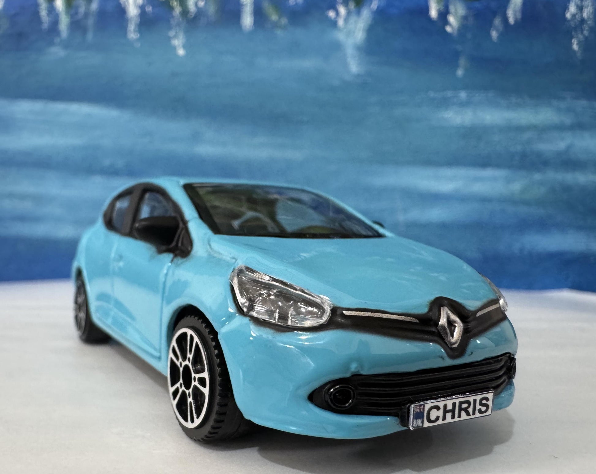 Renault Clio Toy Car 1:43 Scale, Personalized Plates – Gift for Boy Girl Dad Mom Uncle Grandad Brother – Birthday or Christmas Present Boxed