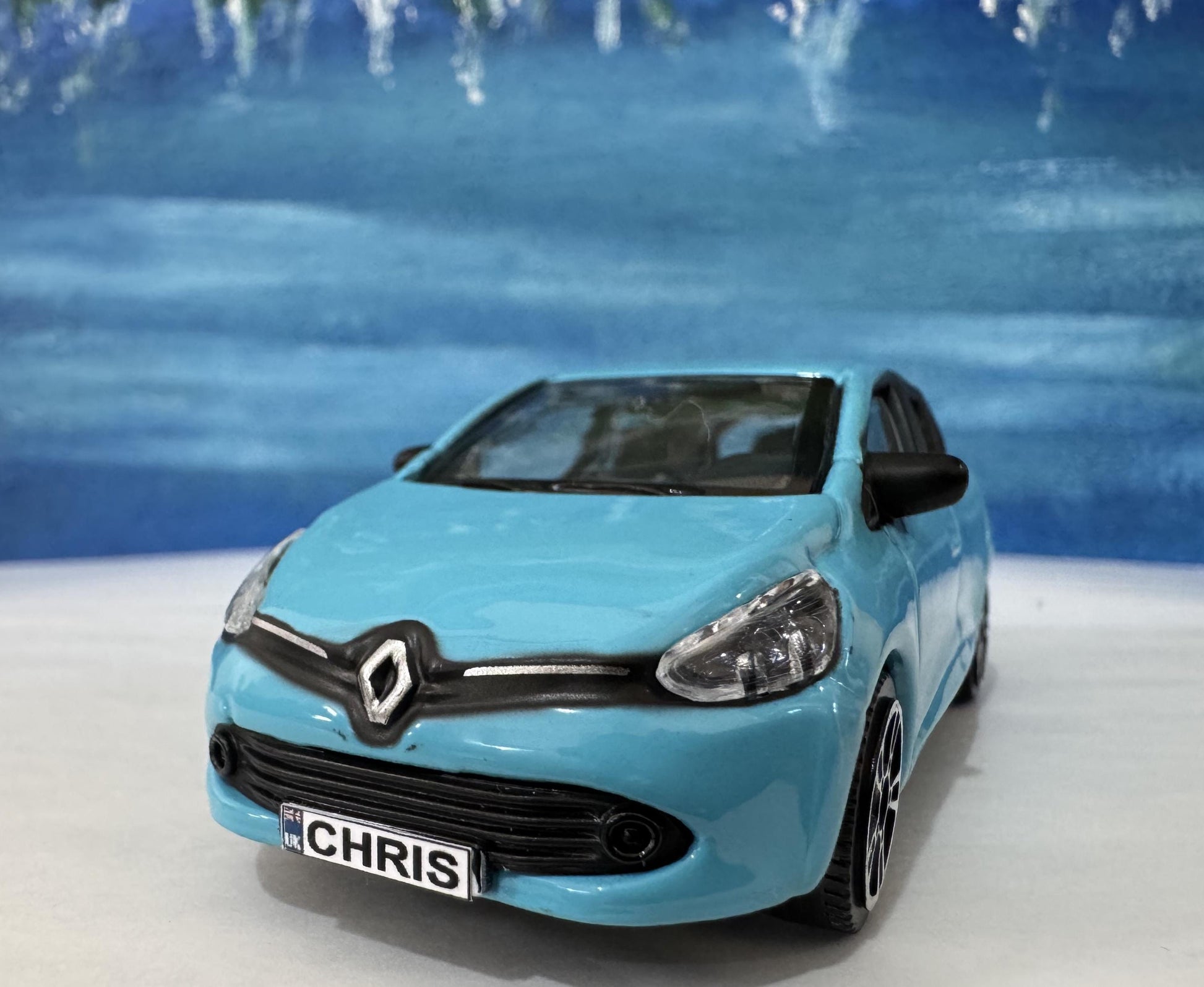 Renault Clio Toy Car 1:43 Scale, Personalized Plates – Gift for Boy Girl Dad Mom Uncle Grandad Brother – Birthday or Christmas Present Boxed