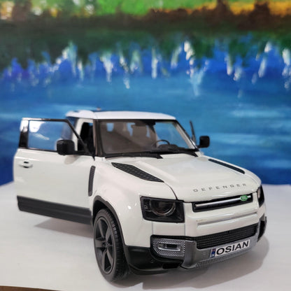 Land Rover Defender 110 1:24 Scale by Welly, Personalized Plates, 2-Door Licensed Model, Gift for Boy Girl Dad Mom Grandad Birthday Boxed
