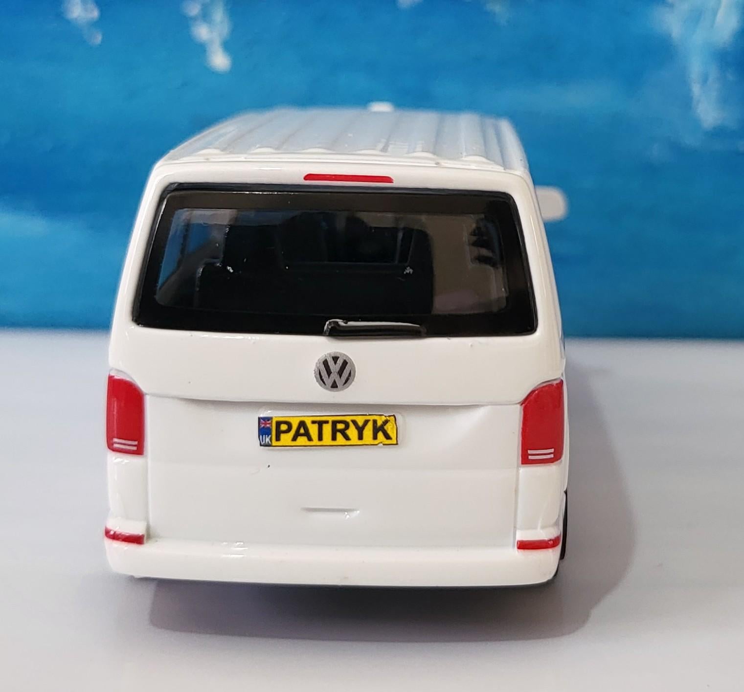 Personalised Name Plate VW T6.1 Crew Van Toy Car – 1:43 Scale | Gift for Kids & Adults | Dad Mom Grandad | Birthday Easter | Boxed