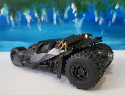 Metal Jada Tumbler Batmobile – The Dark Knight | Diecast Black Model Car | Batman Gift for Him Boy | Collectible Toy | DC Comics Fan Boxed