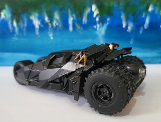 Metal Jada Tumbler Batmobile – The Dark Knight | Diecast Black Model Car | Batman Gift for Him Boy | Collectible Toy | DC Comics Fan Boxed