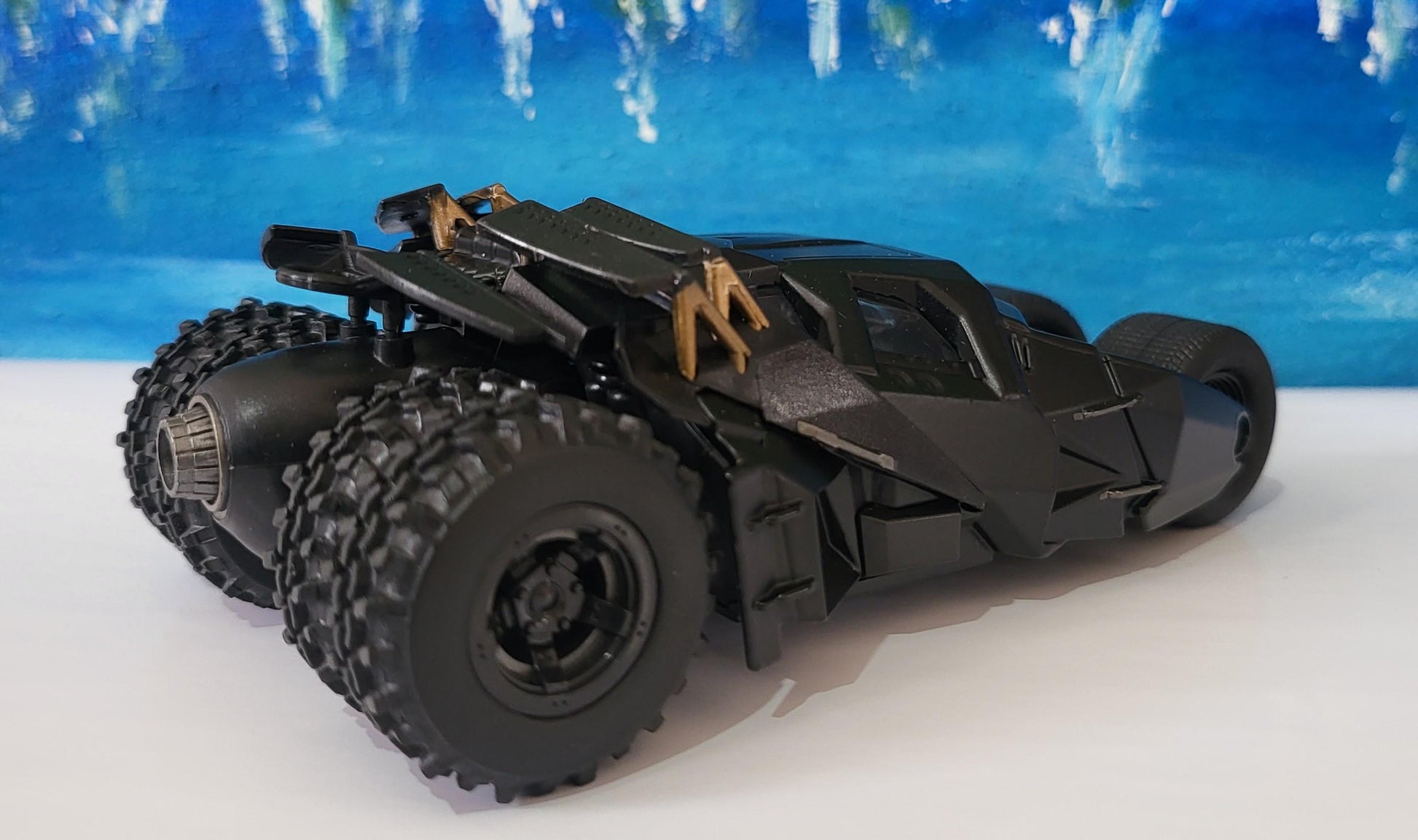 Metal Jada Tumbler Batmobile – The Dark Knight | Diecast Black Model Car | Batman Gift for Him Boy | Collectible Toy | DC Comics Fan Boxed