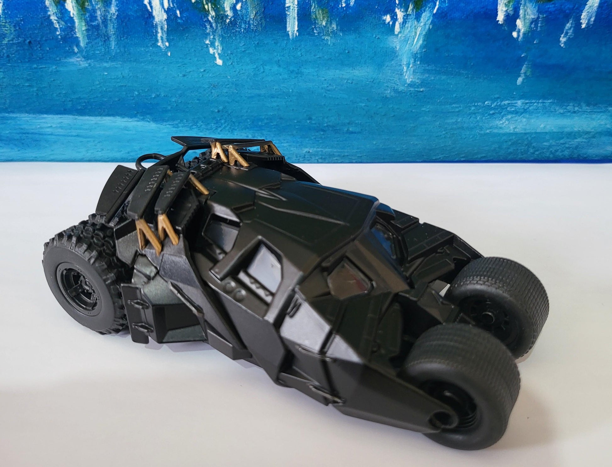 Metal Jada Tumbler Batmobile – The Dark Knight | Diecast Black Model Car | Batman Gift for Him Boy | Collectible Toy | DC Comics Fan Boxed