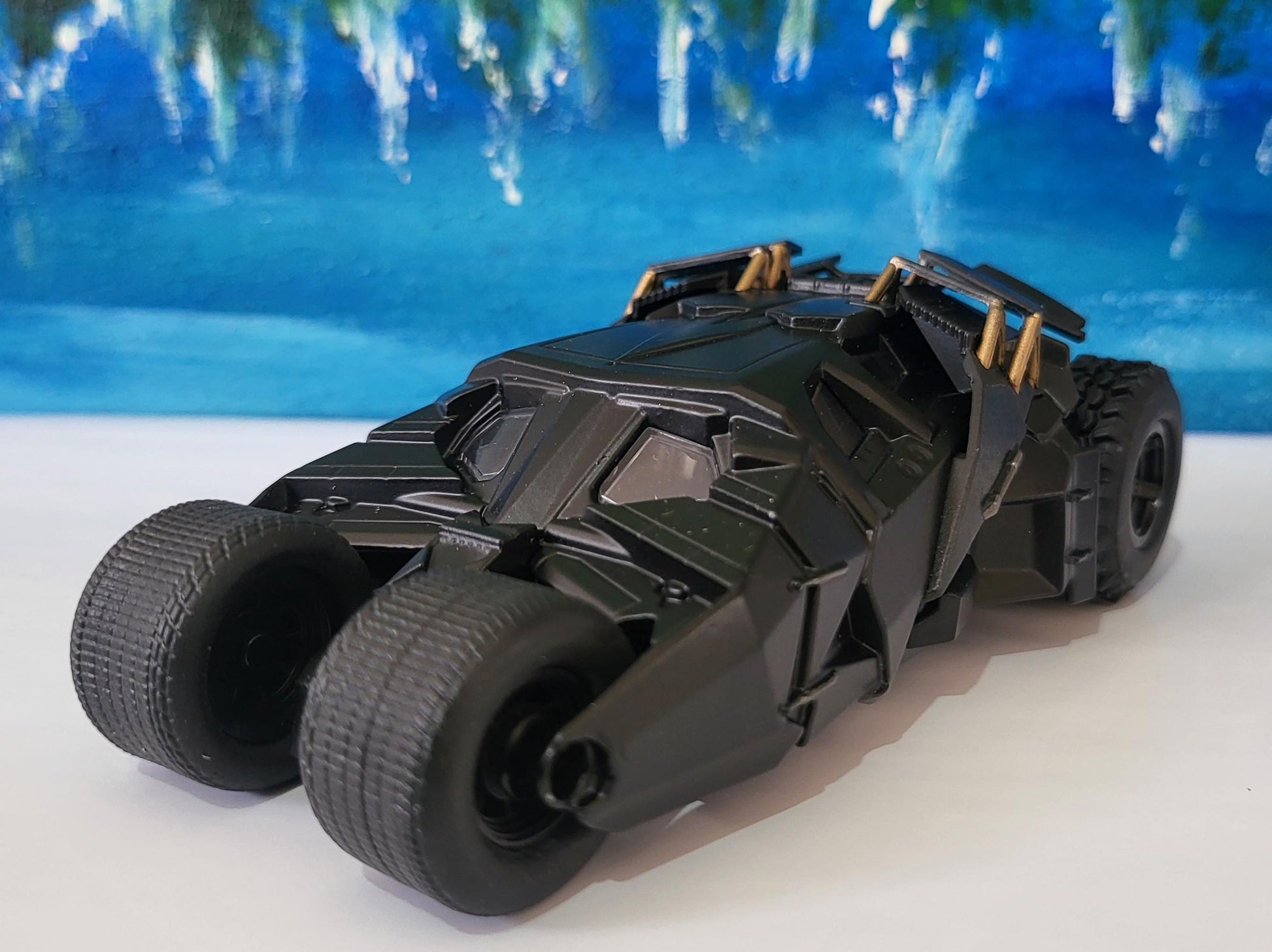 Metal Jada Tumbler Batmobile – The Dark Knight | Diecast Black Model Car | Batman Gift for Him Boy | Collectible Toy | DC Comics Fan Boxed