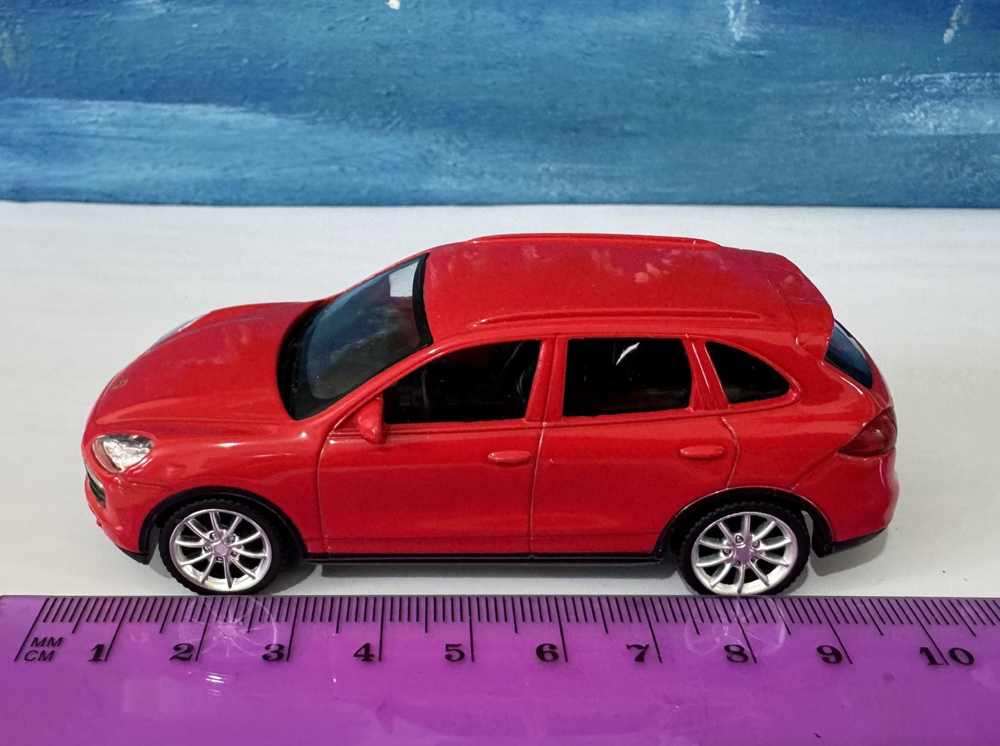 Personalised RMZ City Porsche Cayenne Turbo 1:43 Toy Car – Custom Plate – Gift for Boy Girl Dad Grandad – Birthday or Xmas - New Red Colour