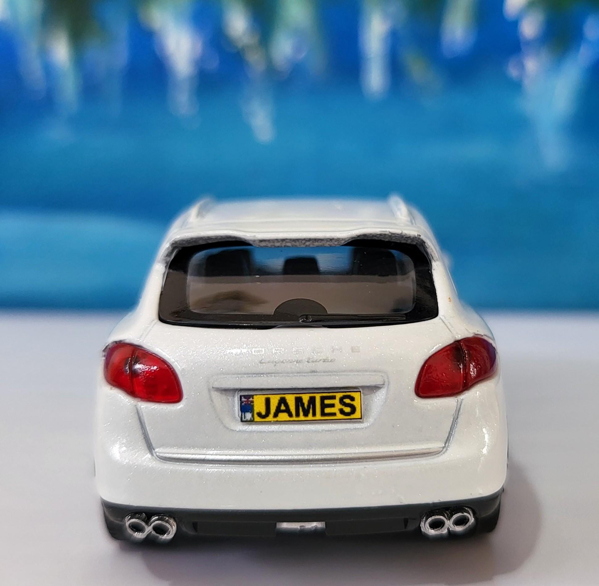Personalised RMZ City Porsche Cayenne Turbo 1:43 Toy Car – Custom Plate – Gift for Boy Girl Dad Grandad – Birthday or Xmas - New Red Colour