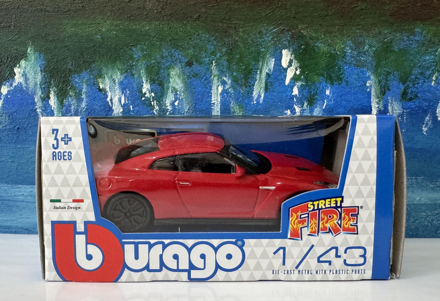 Personalized Name Plate Nissan GT-R 2017 Grey 1:43 Diecast Car Gift for Boy Girl Dad Mom Uncle – Boxed Model Collectible Display Boxed Red