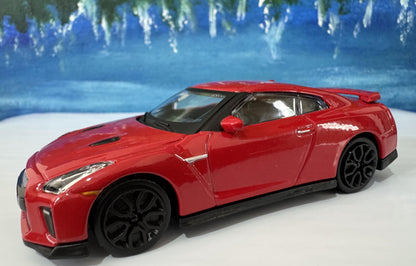 Personalized Name Plate Nissan GT-R 2017 Grey 1:43 Diecast Car Gift for Boy Girl Dad Mom Uncle – Boxed Model Collectible Display Boxed Red