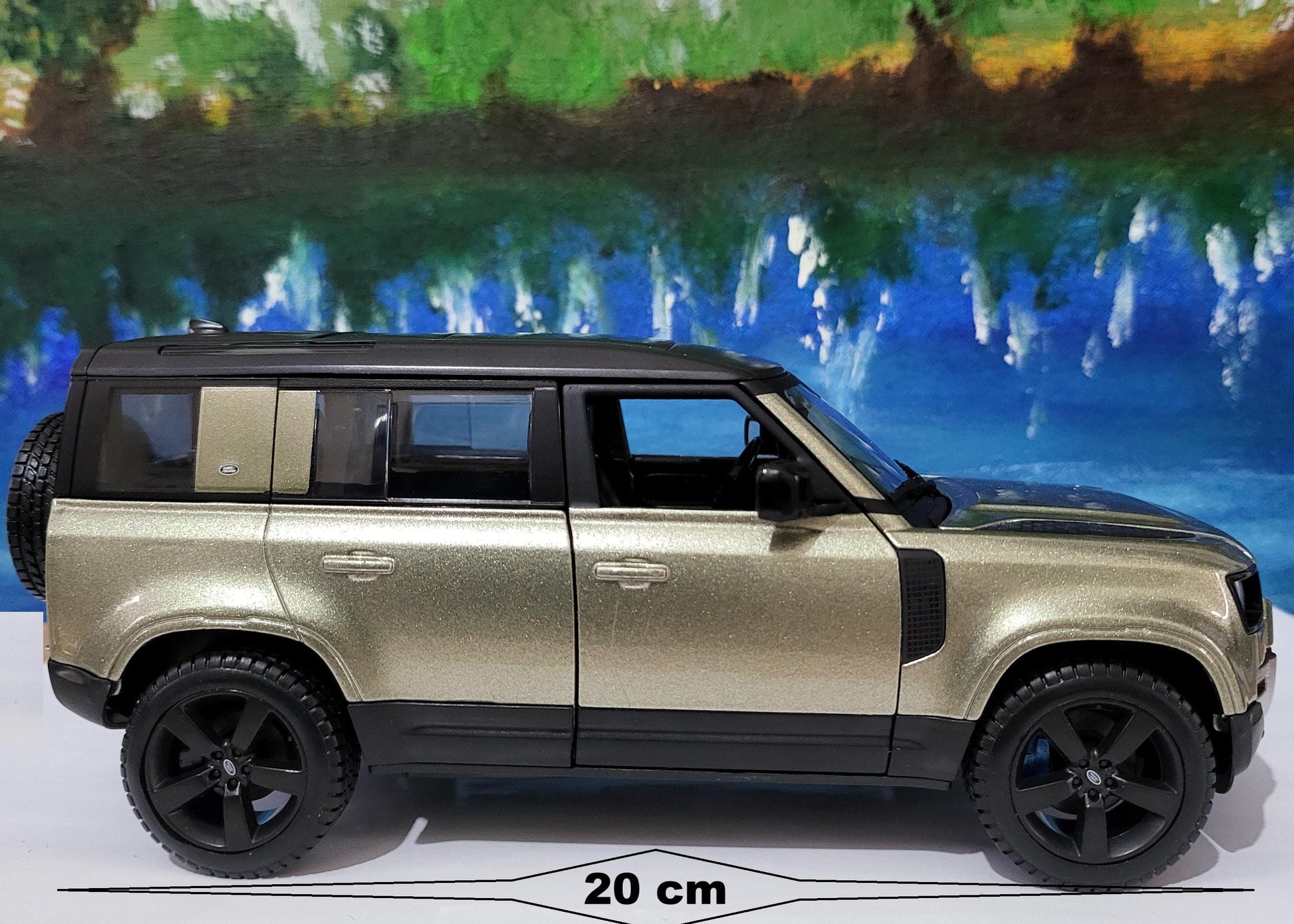 PERSONALISED PLATES licensed Land rover Defender 110 1:24 Scale Car Model boy girl dad mom uncle grandad brother birthday Easter gift Boxed