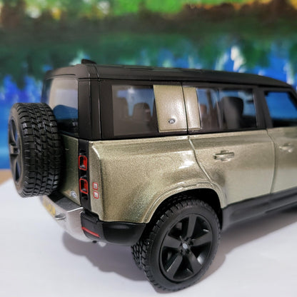 PERSONALISED PLATES licensed Land rover Defender 110 1:24 Scale Car Model boy girl dad mom uncle grandad brother birthday Easter gift Boxed