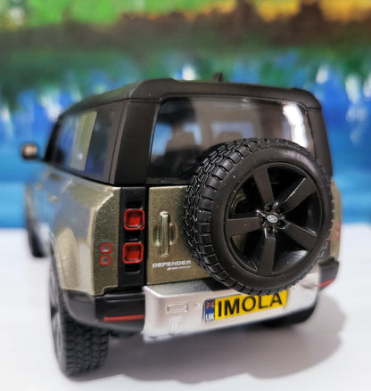 PERSONALISED PLATES licensed Land rover Defender 110 1:24 Scale Car Model boy girl dad mom uncle grandad brother birthday Easter gift Boxed