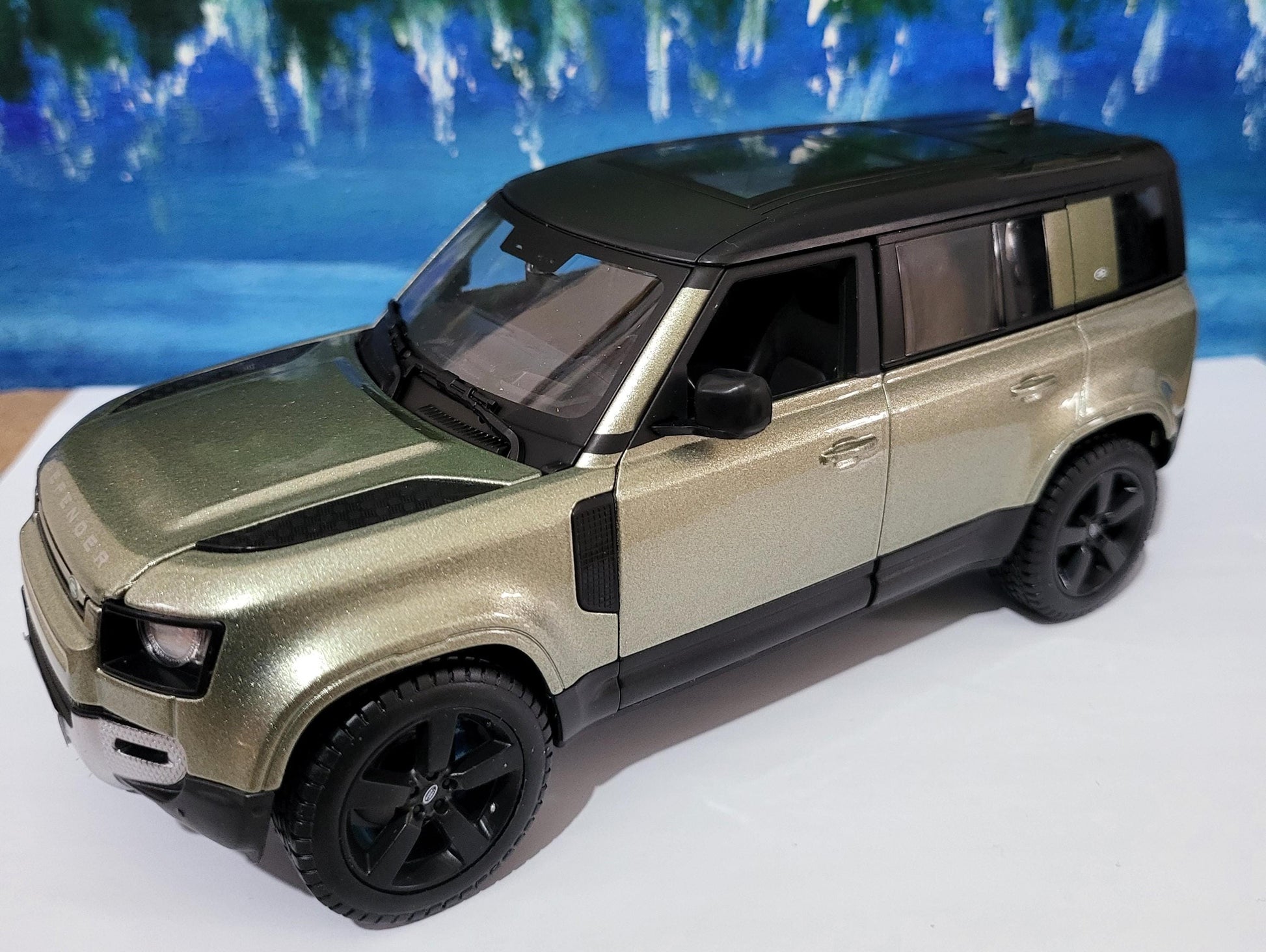 PERSONALISED PLATES licensed Land rover Defender 110 1:24 Scale Car Model boy girl dad mom uncle grandad brother birthday Easter gift Boxed