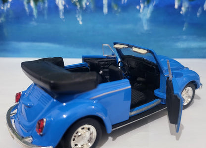 Personalised VW Volkswagen Beetle Convertible Toy Car, 1:34 Scale Model–Gift for Boy, Girl, Dad, Mom, Grandad, Birthday - Easter gift Boxed