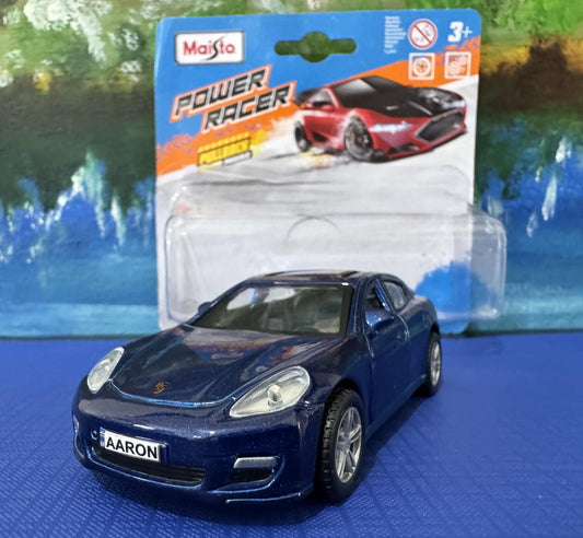 PERSONALISED Porsche Panamera Turbo 1:34 Model - Custom Name Plates - Boxed Gift for Dad, Boy, Uncle - Birthday Christmas Present die-cast