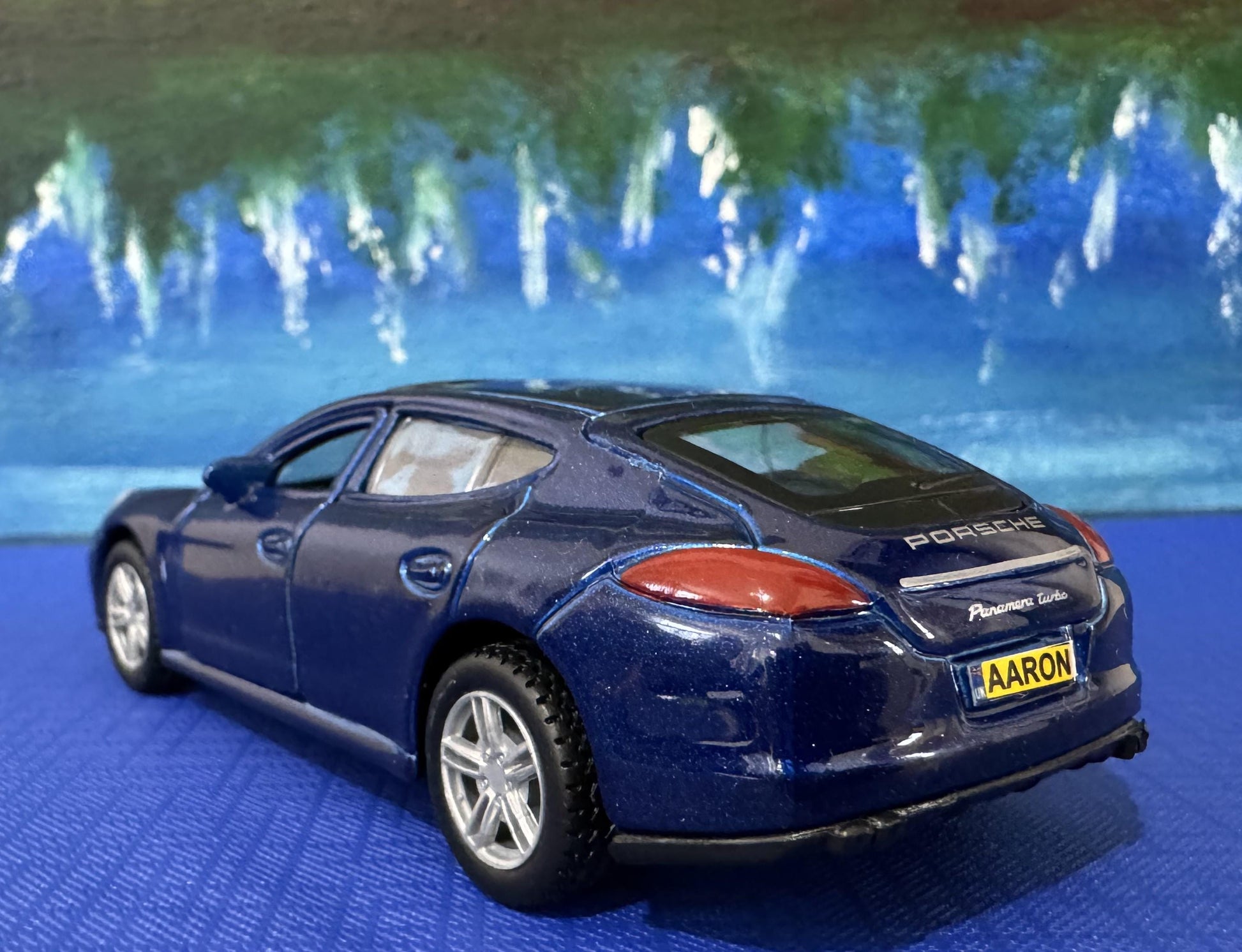 PERSONALISED Porsche Panamera Turbo 1:34 Model - Custom Name Plates - Boxed Gift for Dad, Boy, Uncle - Birthday Christmas Present die-cast