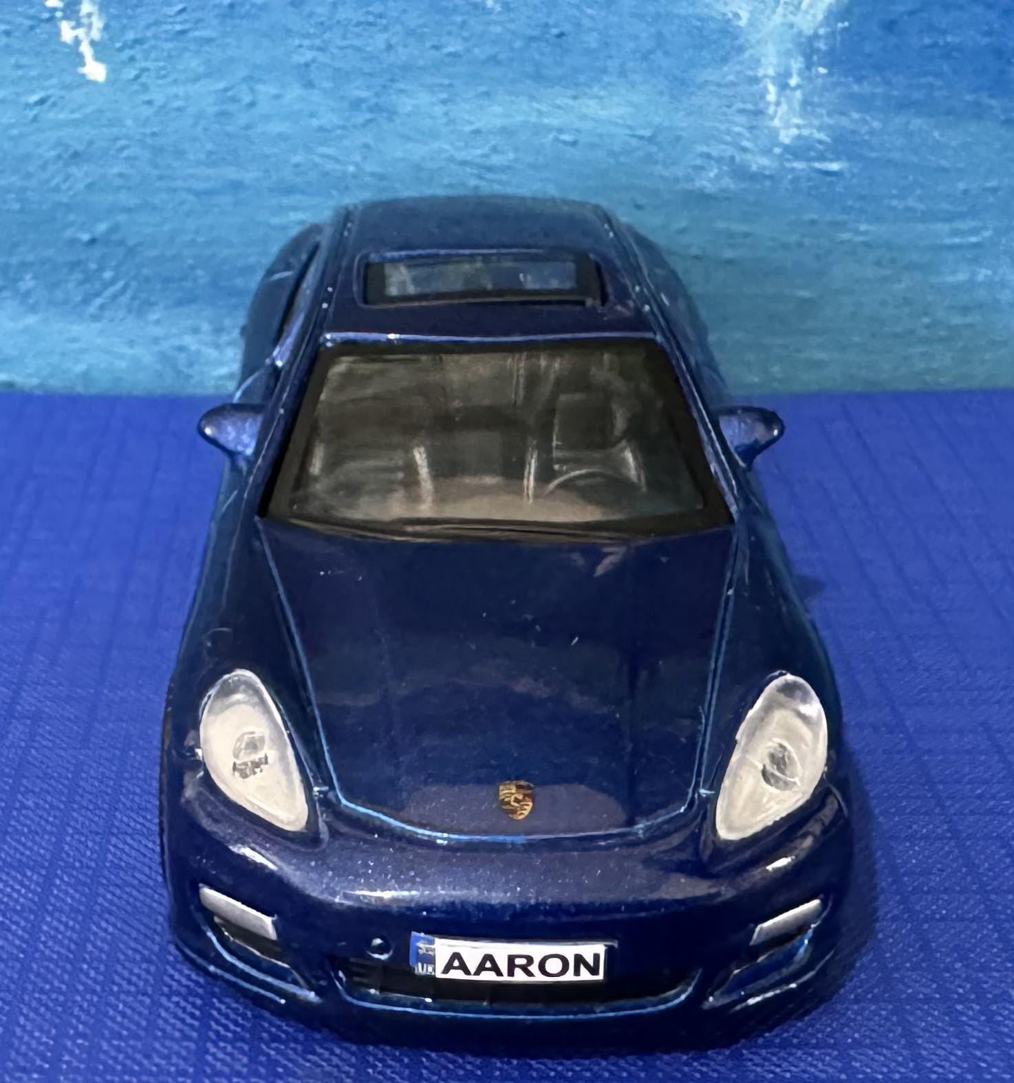PERSONALISED Porsche Panamera Turbo 1:34 Model - Custom Name Plates - Boxed Gift for Dad, Boy, Uncle - Birthday Christmas Present die-cast