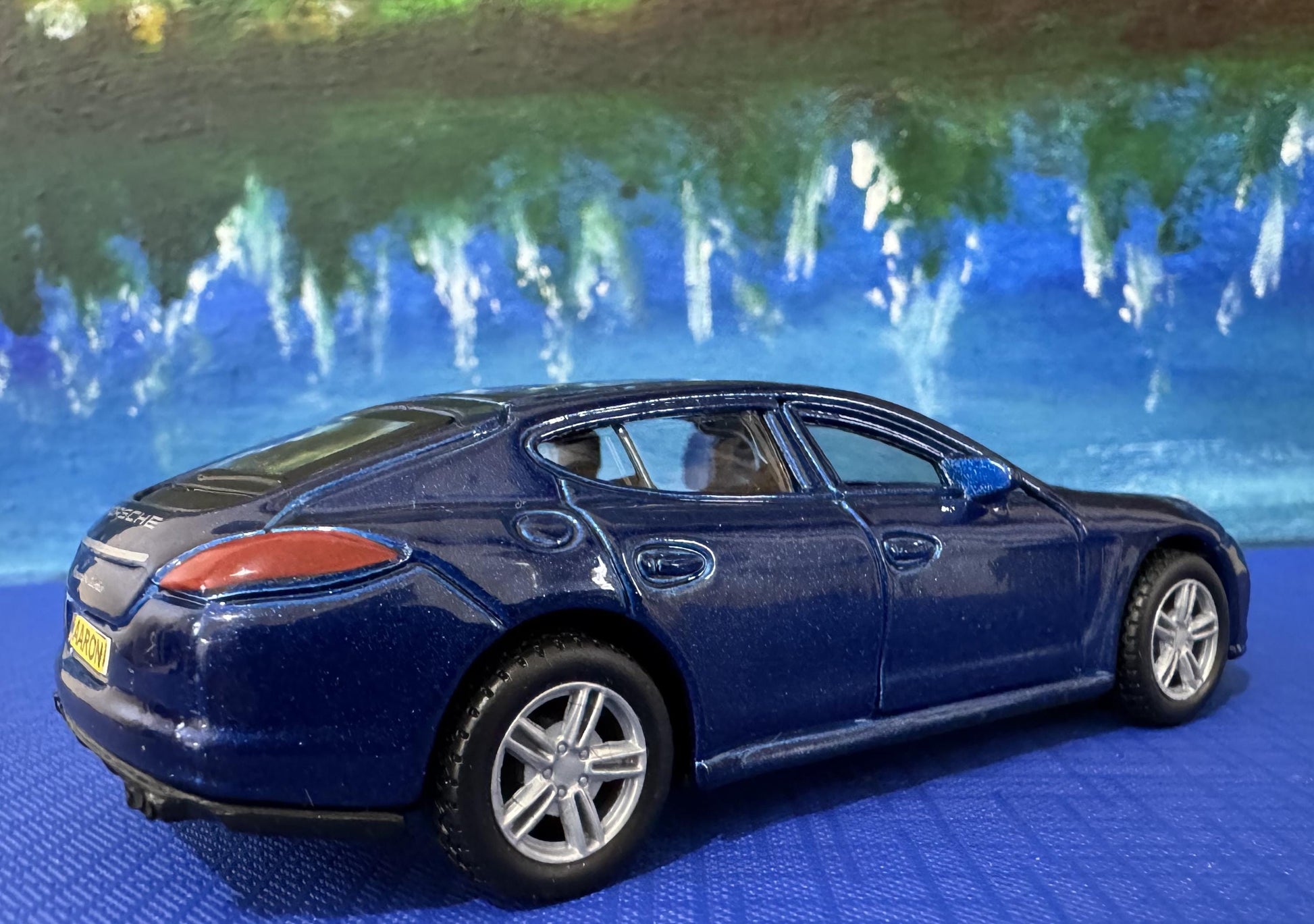 PERSONALISED Porsche Panamera Turbo 1:34 Model - Custom Name Plates - Boxed Gift for Dad, Boy, Uncle - Birthday Christmas Present die-cast