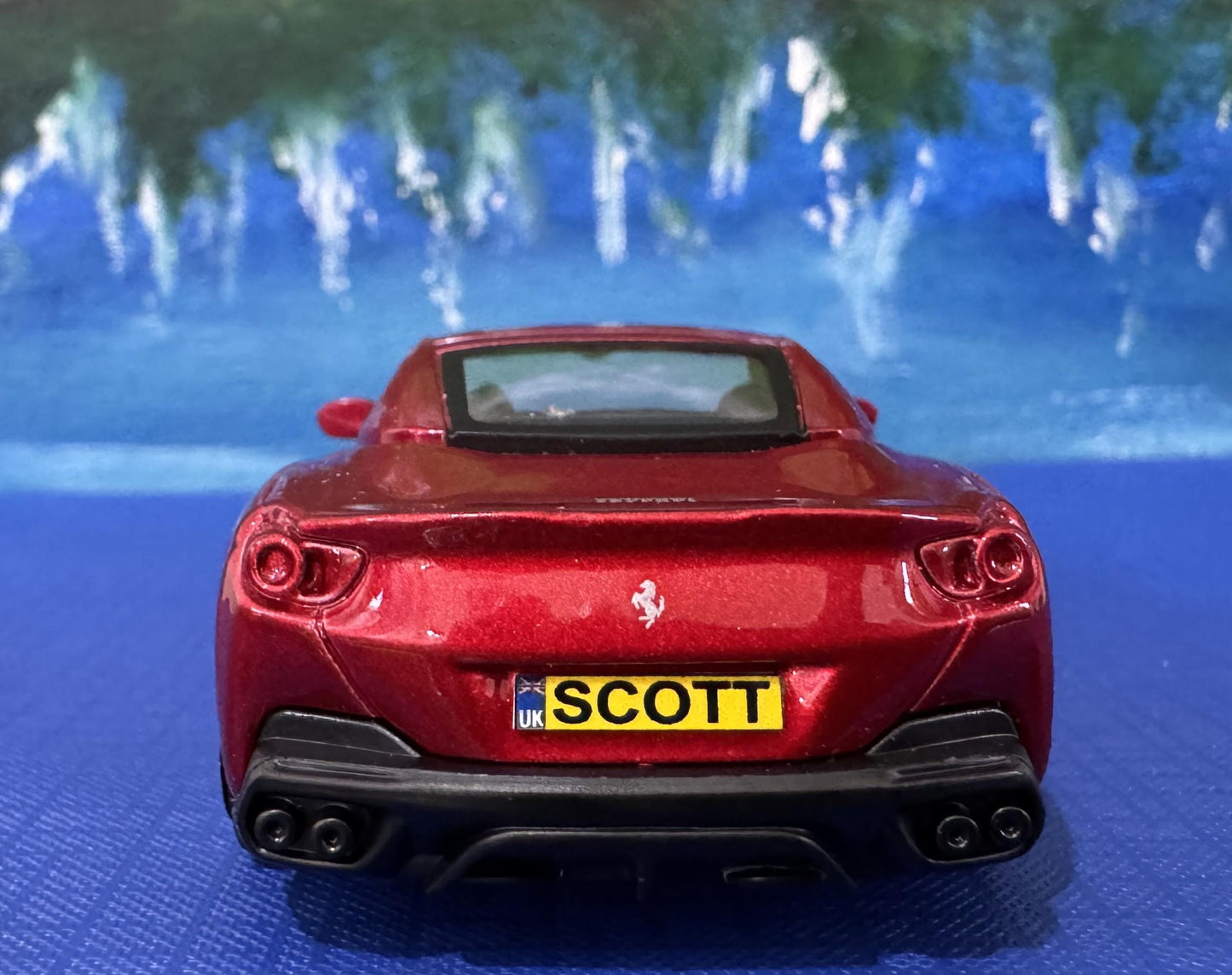 Ferrari Portofino 1:43 Diecast Model – Official Licensed Bburago, Custom Name Plate, Personalized Gift, Boxed