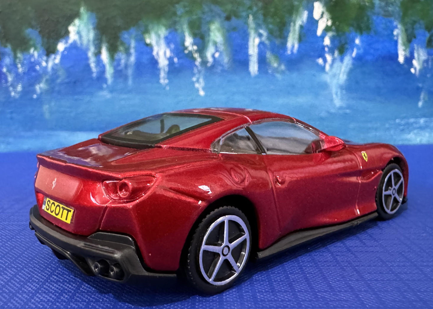 Ferrari Portofino 1:43 Diecast Model – Official Licensed Bburago, Custom Name Plate, Personalized Gift, Boxed