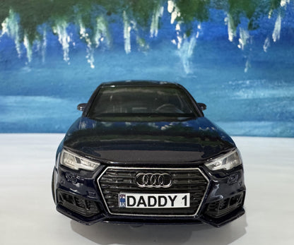 Personalized Audi A4 Toy Car 1:32, Light and Sound | Opening Doors, Hood & Trunk | Gift for Dad, mom, girl or Boy | Boxed Collectible Model