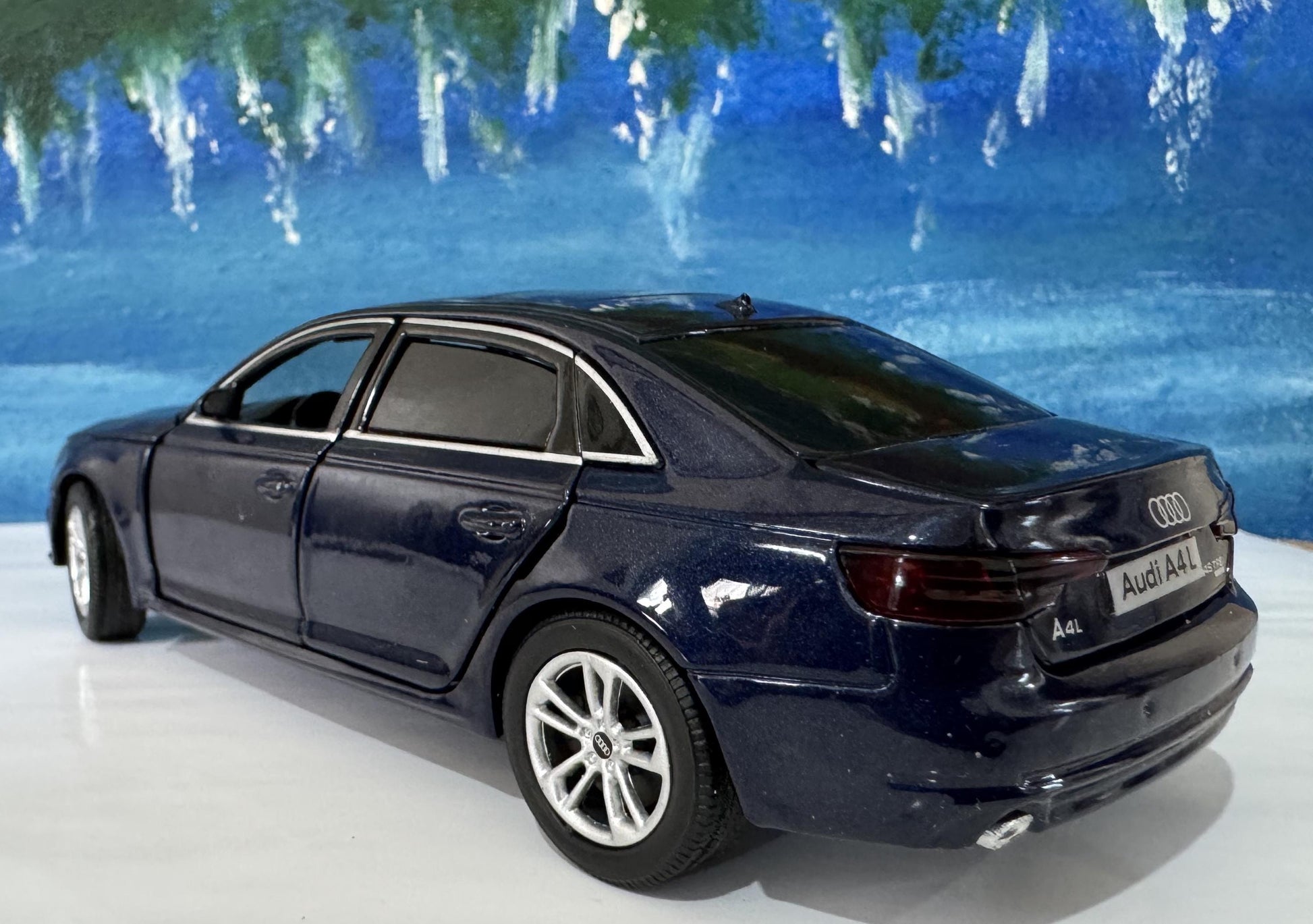 Personalized Audi A4 Toy Car 1:32, Light and Sound | Opening Doors, Hood & Trunk | Gift for Dad, mom, girl or Boy | Boxed Collectible Model