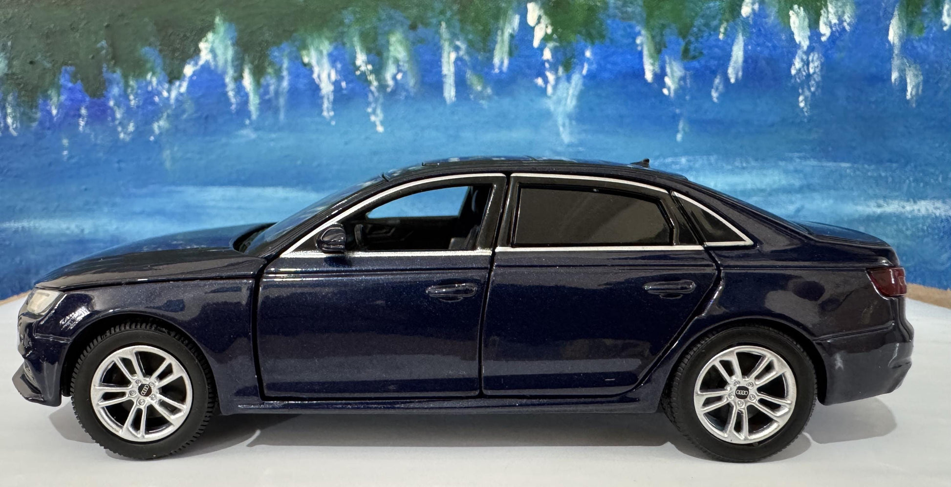 Personalized Audi A4 Toy Car 1:32, Light and Sound | Opening Doors, Hood & Trunk | Gift for Dad, mom, girl or Boy | Boxed Collectible Model