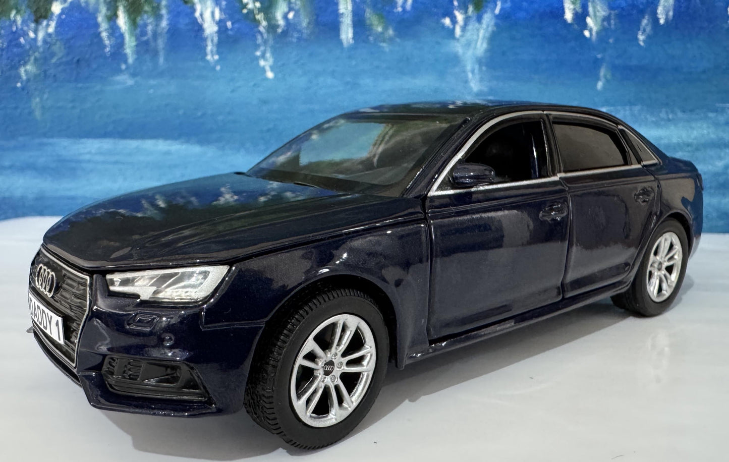 Personalized Audi A4 Toy Car 1:32, Light and Sound | Opening Doors, Hood & Trunk | Gift for Dad, mom, girl or Boy | Boxed Collectible Model