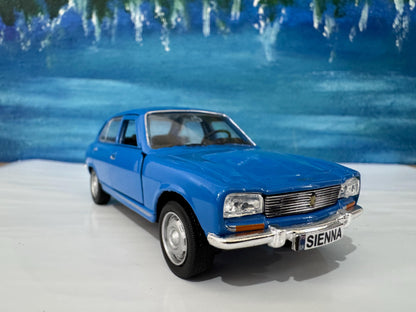 Personalized Name Plate 1975 Peugeot 504 Diecast Car | Vintage Collectible Gift for Dad Mom Uncle | Custom Classic Car Model Boxed
