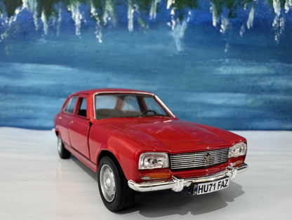 Custom 1975 Peugeot 504 Diecast Car with Personalized Name Plate | Vintage Classic Model Gift for Dad Mom Uncle | Boxed Collectible