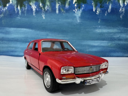 Custom 1975 Peugeot 504 Diecast Car with Personalized Name Plate | Vintage Classic Model Gift for Dad Mom Uncle | Boxed Collectible