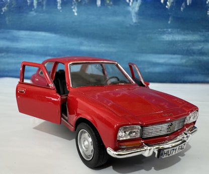Custom 1975 Peugeot 504 Diecast Car with Personalized Name Plate | Vintage Classic Model Gift for Dad Mom Uncle | Boxed Collectible