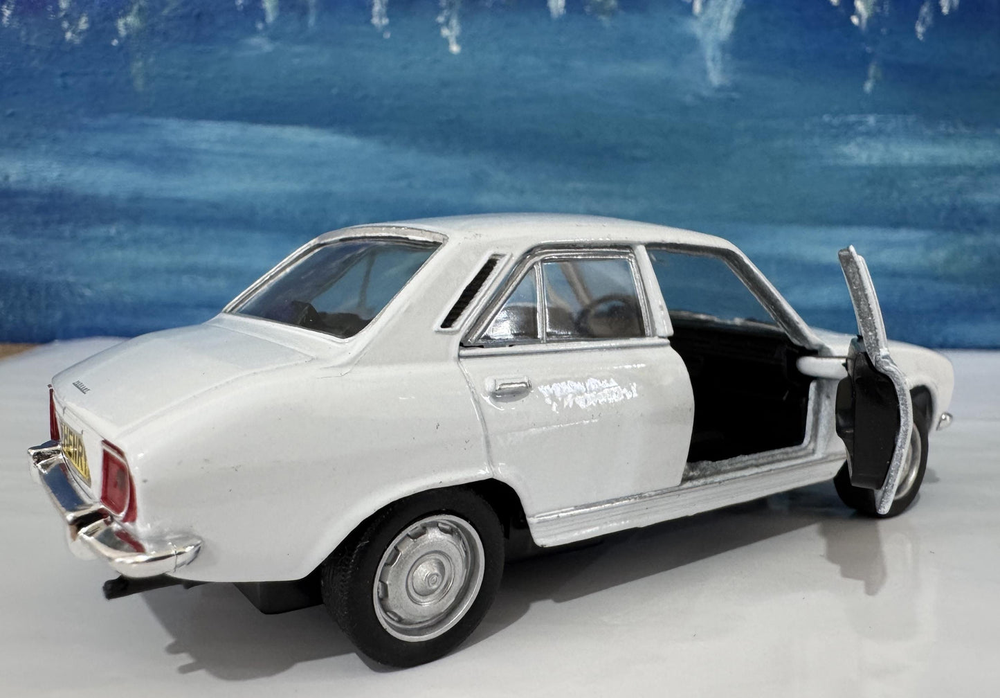 Custom 1975 Peugeot 504 Diecast Car with Personalized Name Plate | Vintage Classic Model Gift for Dad Mom Uncle | Boxed Collectible