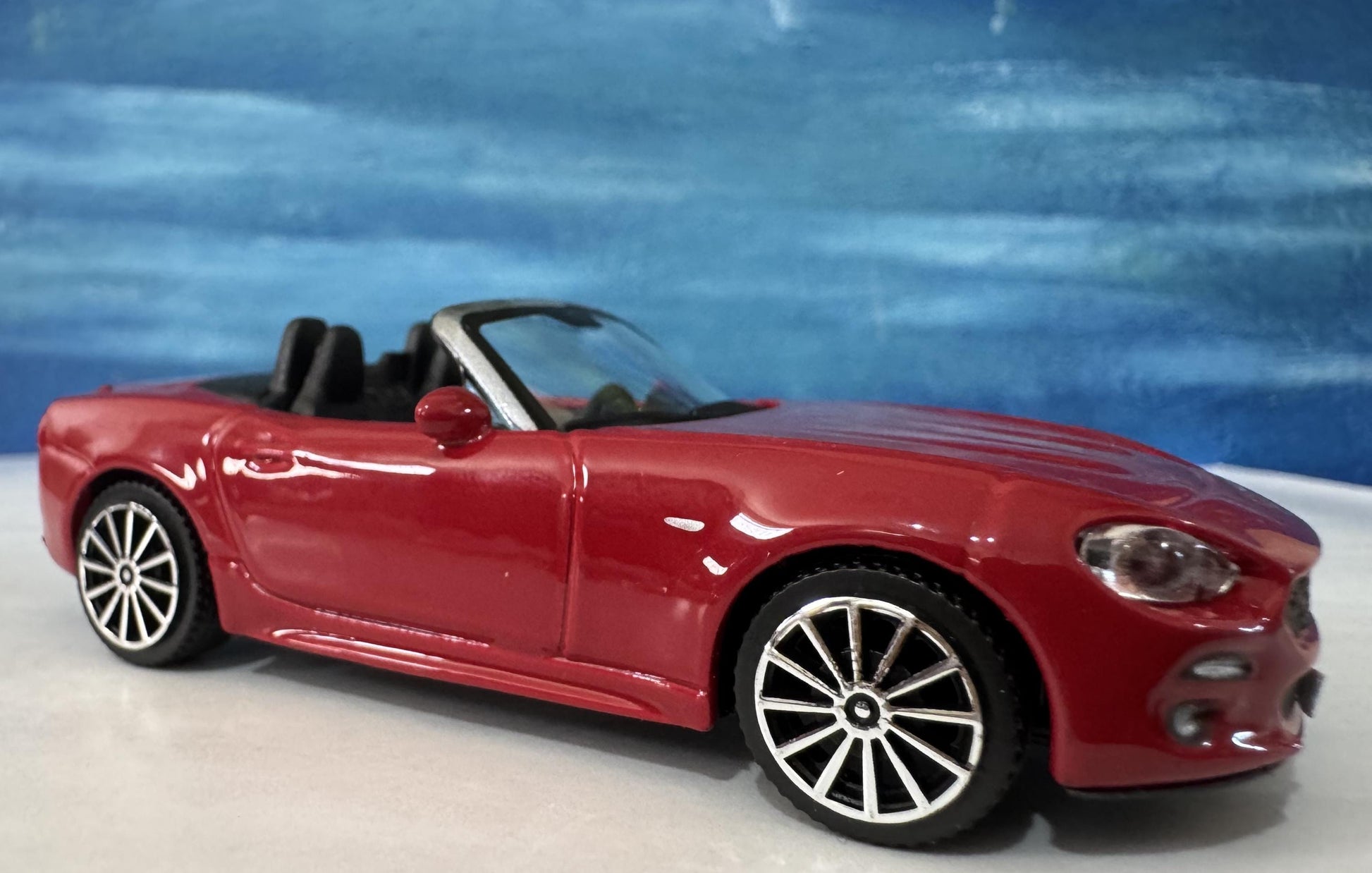Fiat Spyder Toy Car 1:43 Scale, Personalized Plates, Gift for Boy Girl Dad Mom Uncle Grandad Brother, Birthday or Christmas Present – Boxed