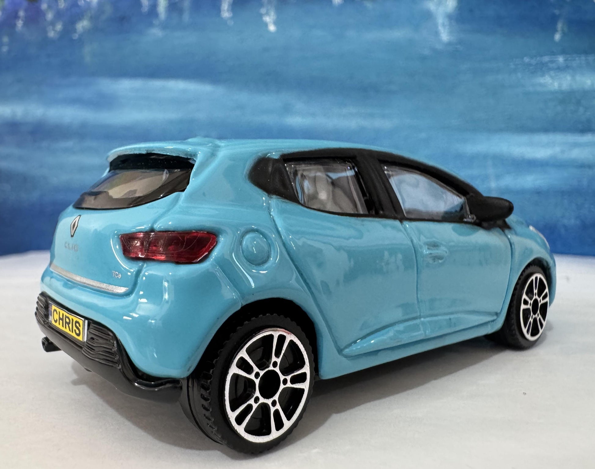 Renault Clio Toy Car 1:43 Scale, Personalized Plates – Gift for Boy Girl Dad Mom Uncle Grandad Brother – Birthday or Christmas Present Boxed